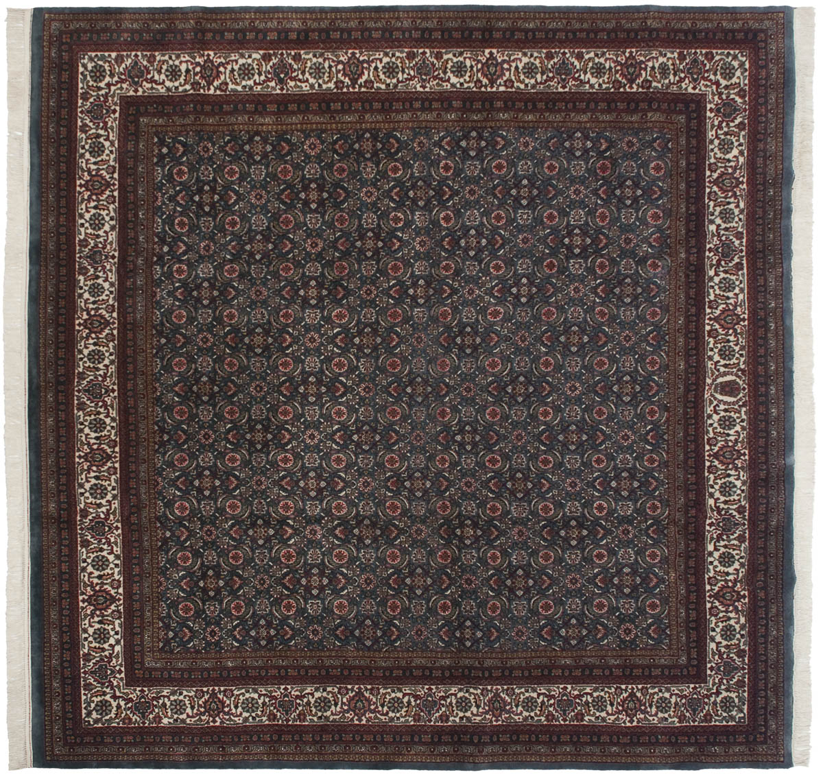 10x10 Bijar Blue Oriental Square Rug 030955