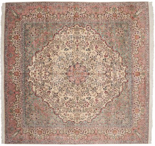 10×10 Bulgarian Ivory Oriental Square Rug 021232