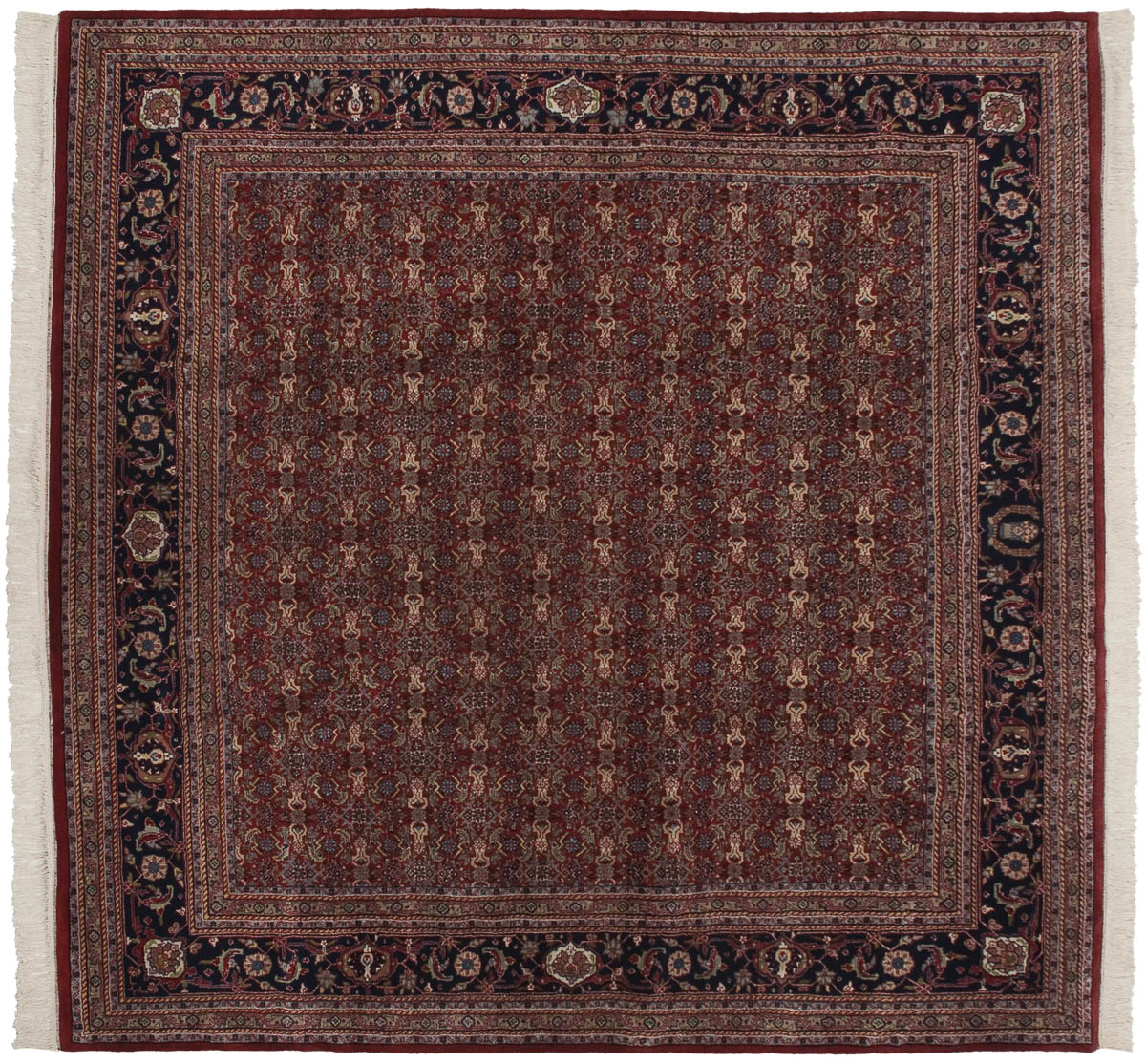 10x10 Tabriz Red Oriental Square Rug 033847