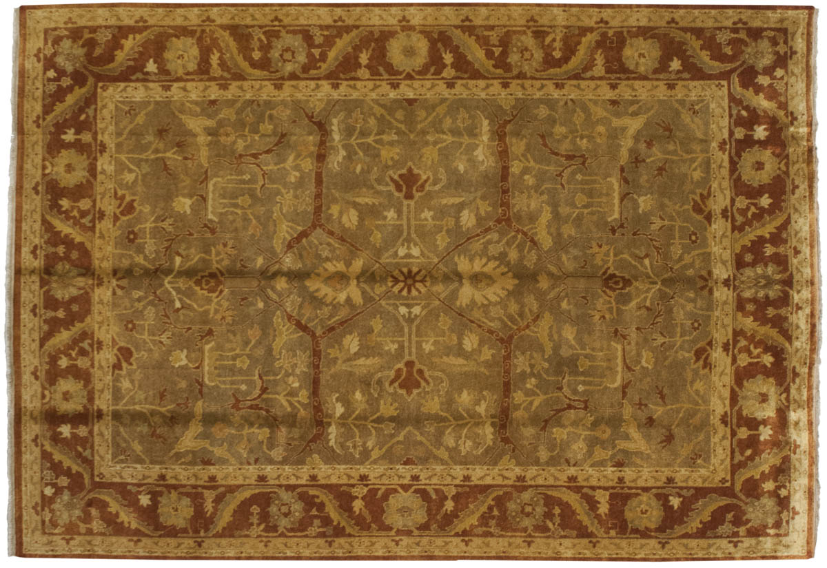 10x14 Oushak Brown Oriental Large Rug 042875