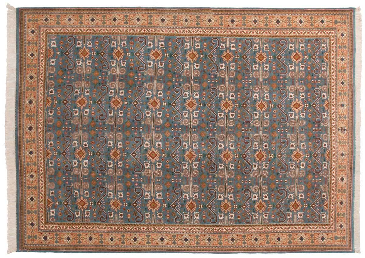 10x14 Caucasian Blue Oriental Large Rug 015001 10x14 Caucasian Blue Oriental Large Rug 015001