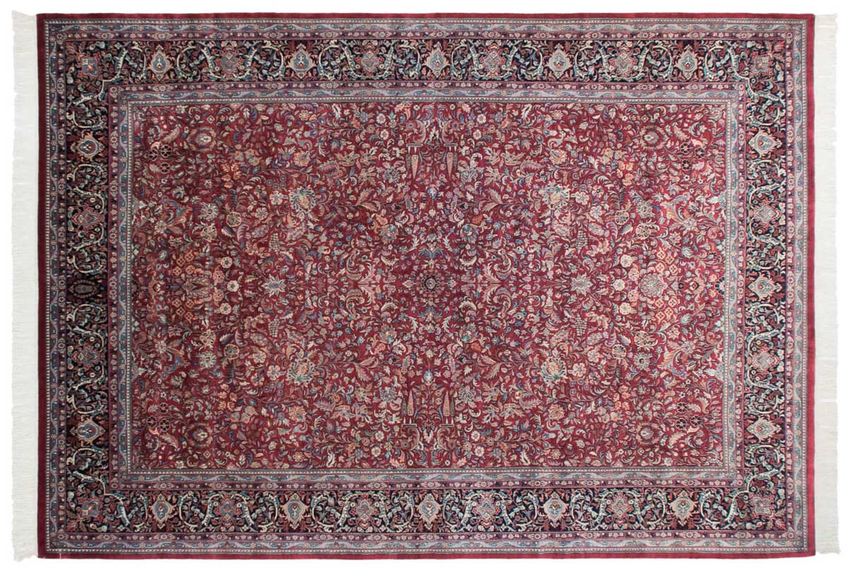 10x14 Kashan Burgundy Oriental Rug 032007 10x14 Kashan Burgundy Oriental Rug 032007