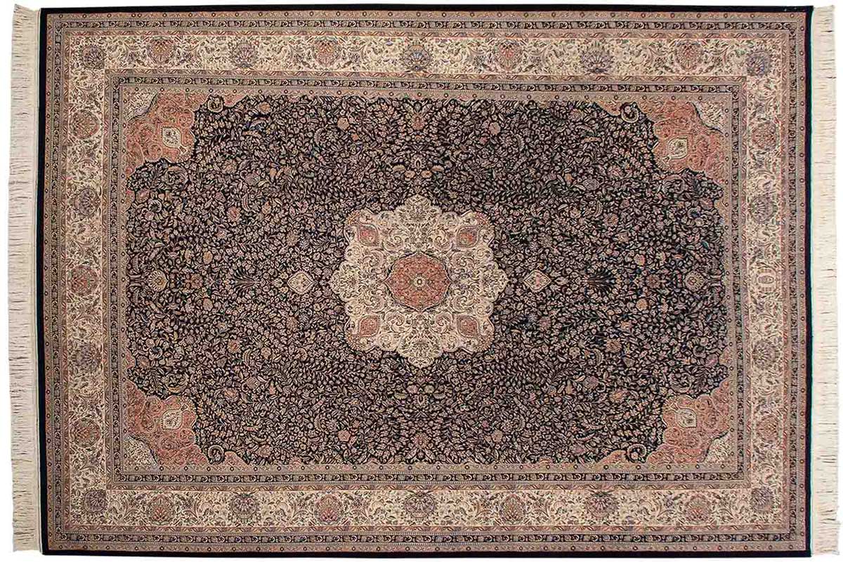 10x14 Kashan Blue Oriental Rug 034394 10x14 Kashan Blue Oriental Rug 034394