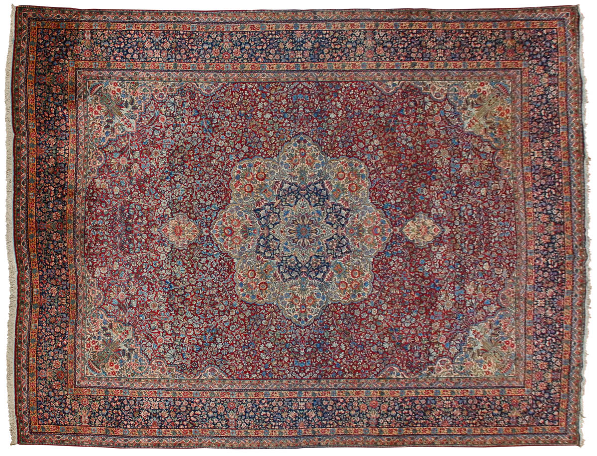 11x14 Persian Kerman Red Oriental Large Rug 011158 11x14 Persian Kerman Red Oriental Large Rug 011158