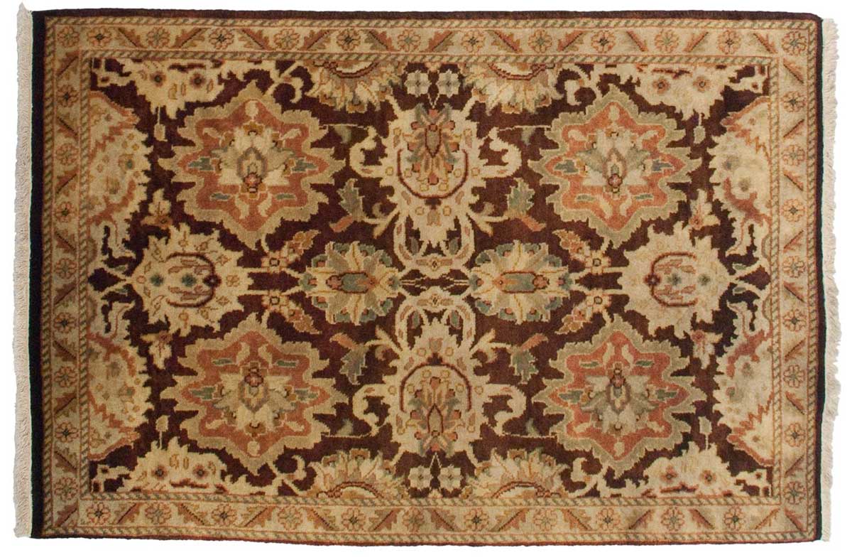 2x3 Agra Brown Oriental Rug 044817 2x3 Agra Brown Oriental Rug 044817