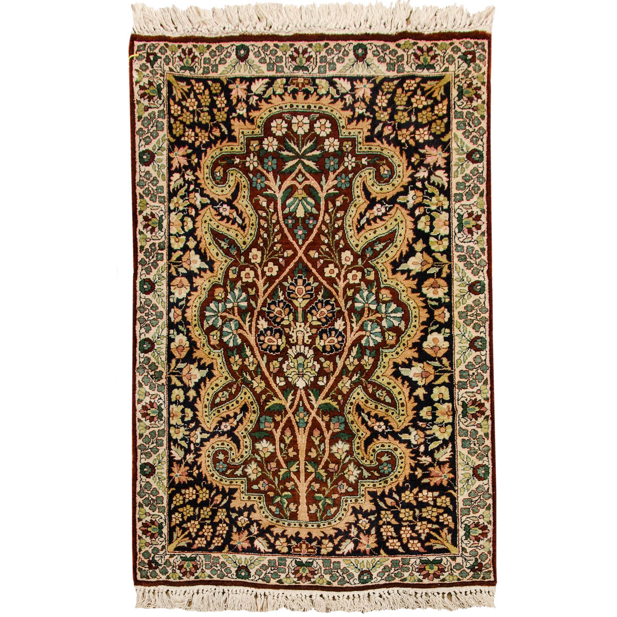 2x3 Kashmir Burgundy Oriental Rug 022417 2x3 Kashmir Burgundy Oriental Rug 022417
