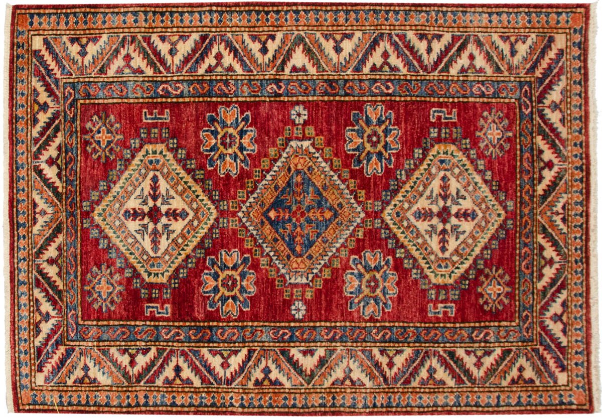 3x4 Kazak Red Oriental Rug 048848 3x4 Kazak Red Oriental Rug 048848