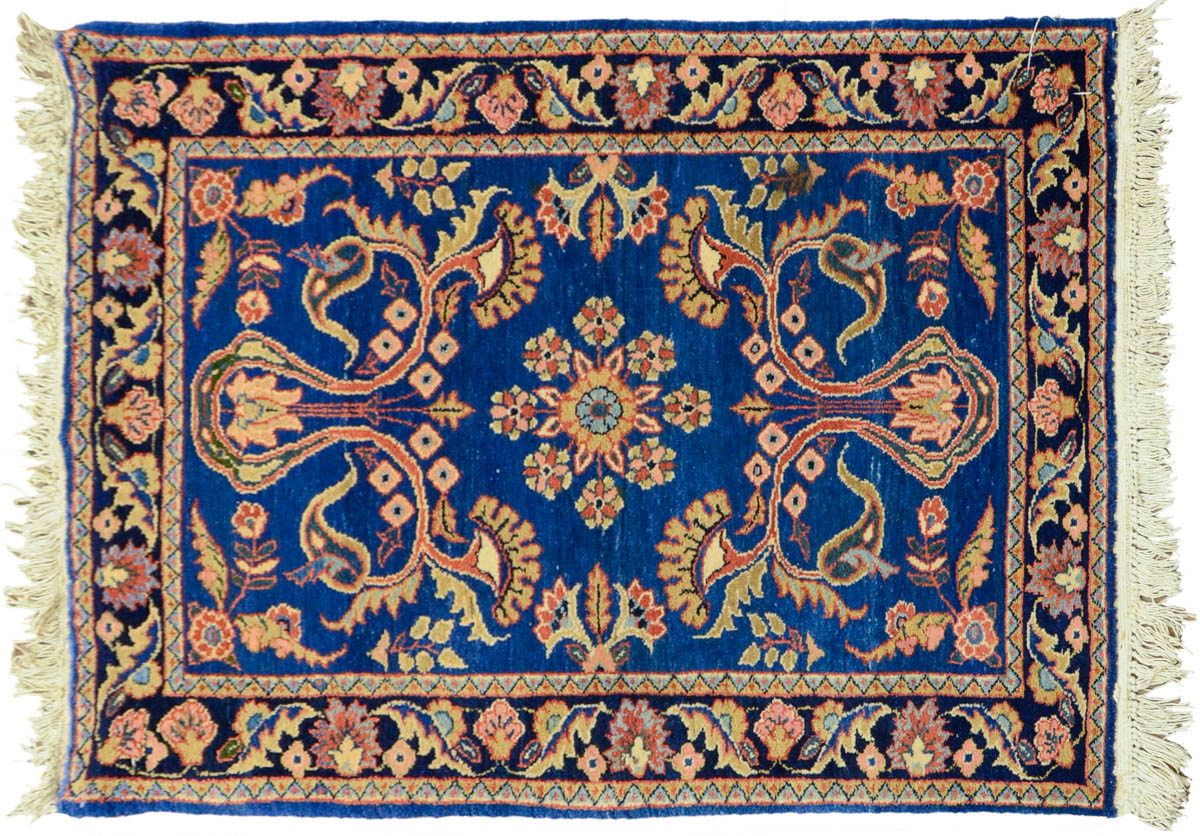 3x4 Persian Lilihan Blue Oriental Rug 011312 3x4 Persian Lilihan Blue Oriental Rug 011312