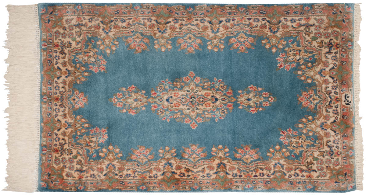 3x5 Persian Kerman Blue Oriental Rug 012159 3x5 Persian Kerman Blue Oriental Rug 012159