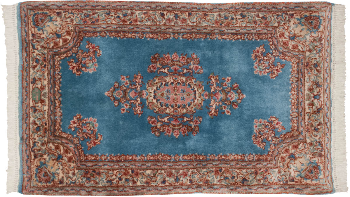 3x5 Persian Kerman Blue Oriental Rug 012270 3x5 Persian Kerman Blue Oriental Rug 012270
