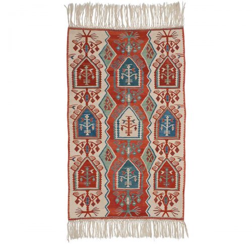 4×5 Kilim Ivory Oriental Rug 034567