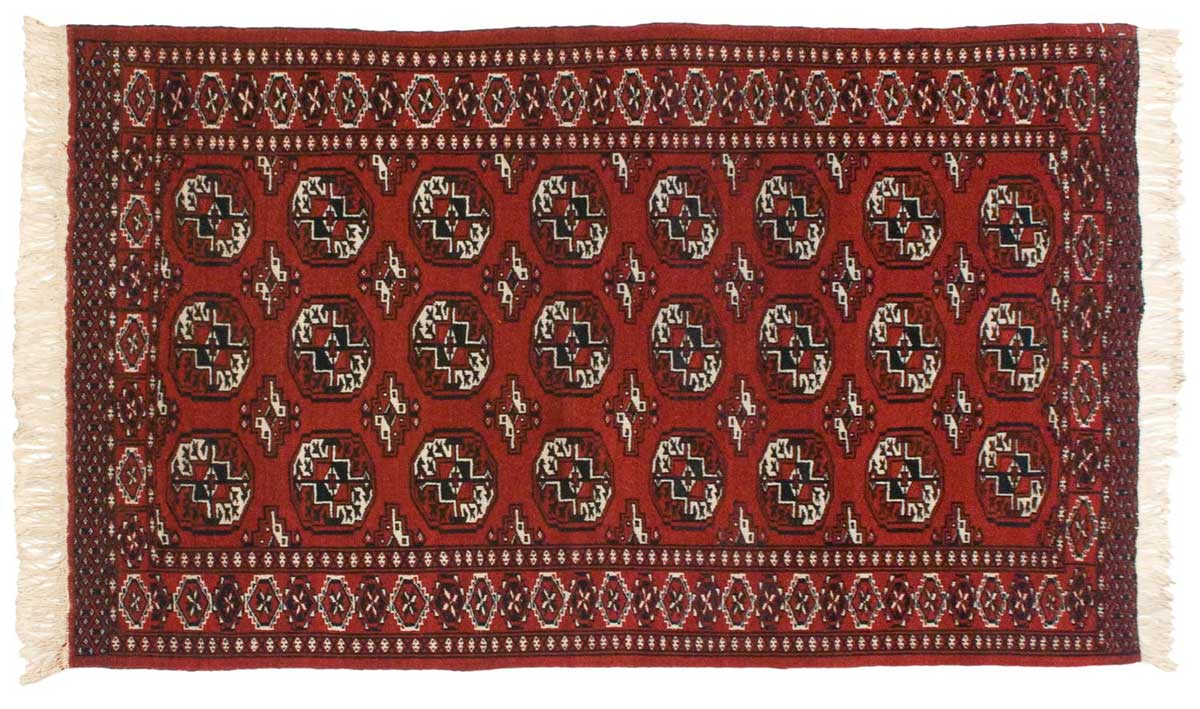 4x5 Persian Yomud Red Oriental Rug 020211 4x5 Persian Yomud Red Oriental Rug 020211