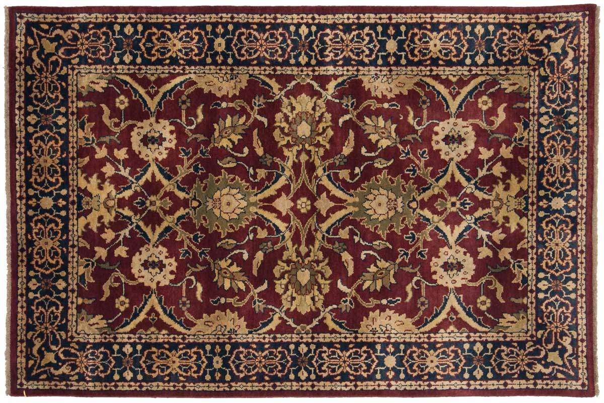 4x6 Agra Burgundy Oriental Rug 017690 4x6 Agra Burgundy Oriental Rug 017690