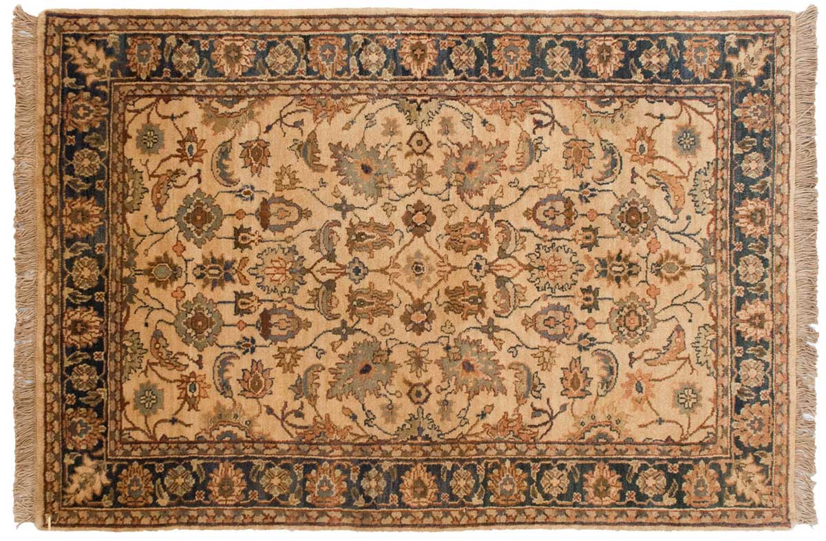 4x6 Agra Ivory Oriental Rug 037965 4x6 Agra Ivory Oriental Rug 037965