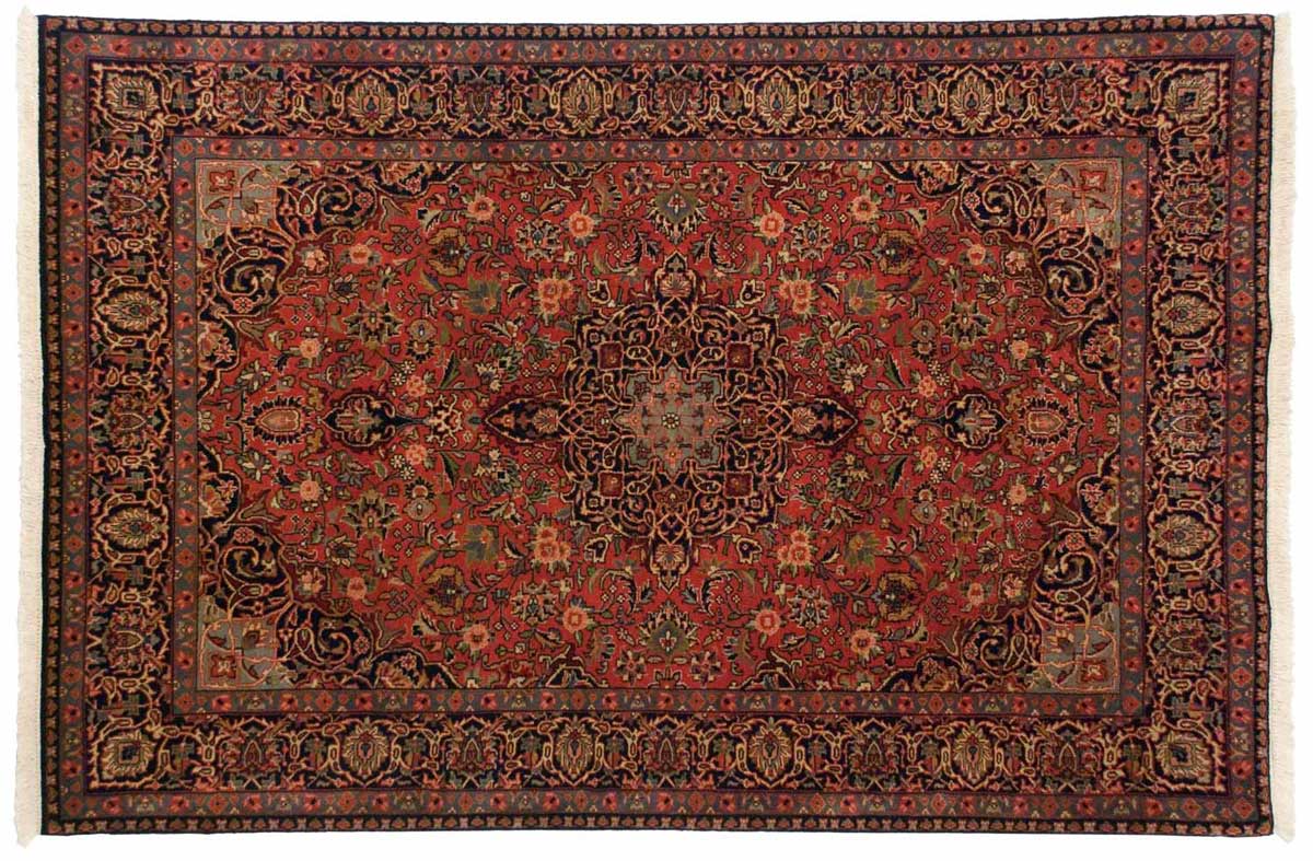 4x6 Kashan Red Oriental Rug 042620