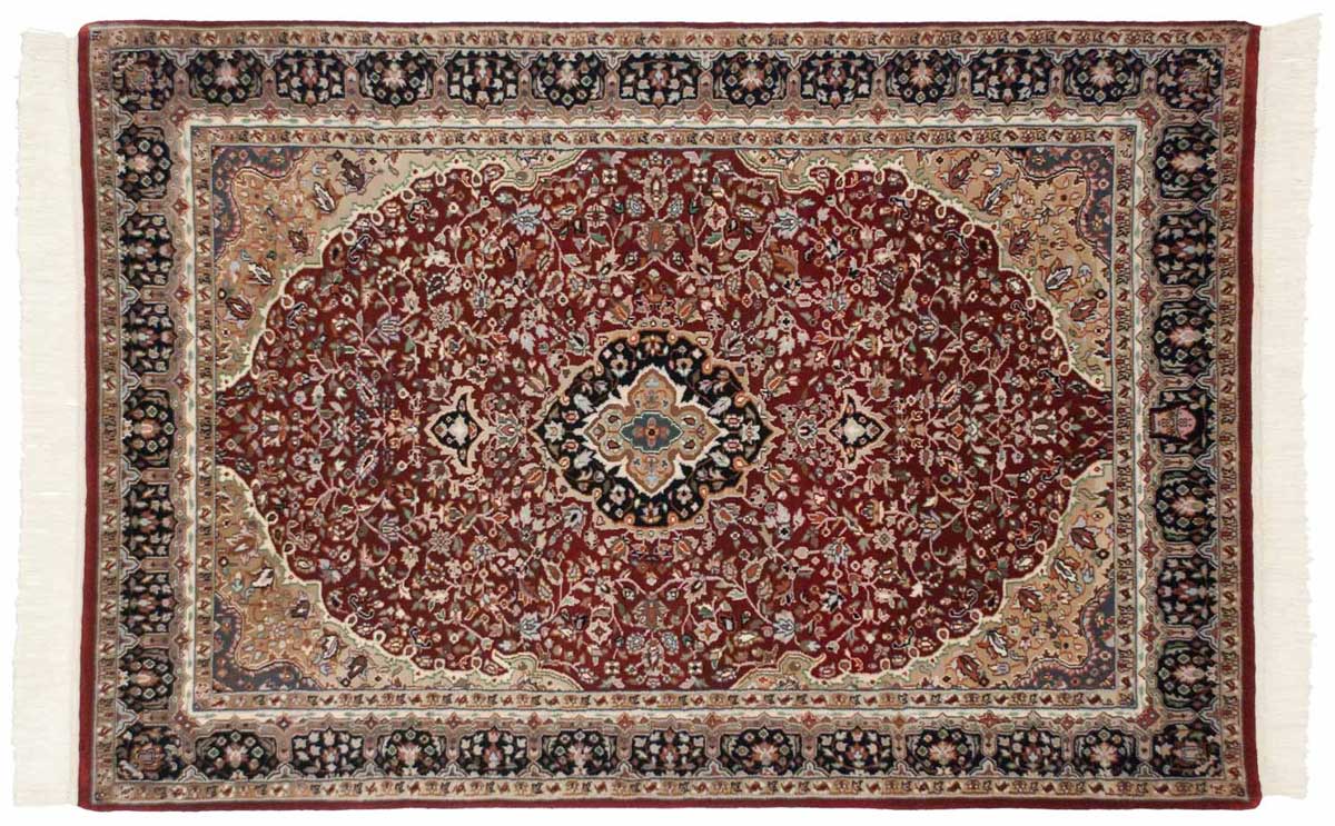 4x6 Kashan Rose Oriental Rug 036975 4x6 Kashan Rose Oriental Rug 036975
