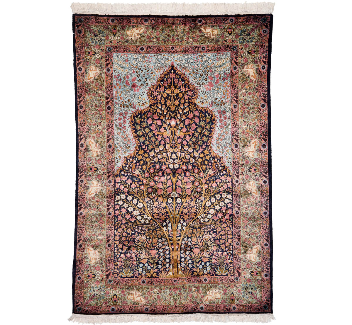 4x6 Kashmir Blue Oriental Rug 013202 4x6 Kashmir Blue Oriental Rug 013202