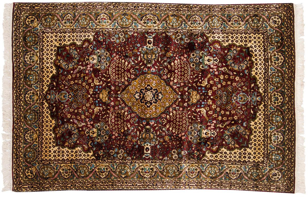 4x6 Kashmir Multi Color Oriental Rug 013137 4x6 Kashmir Multi Color Oriental Rug 013137