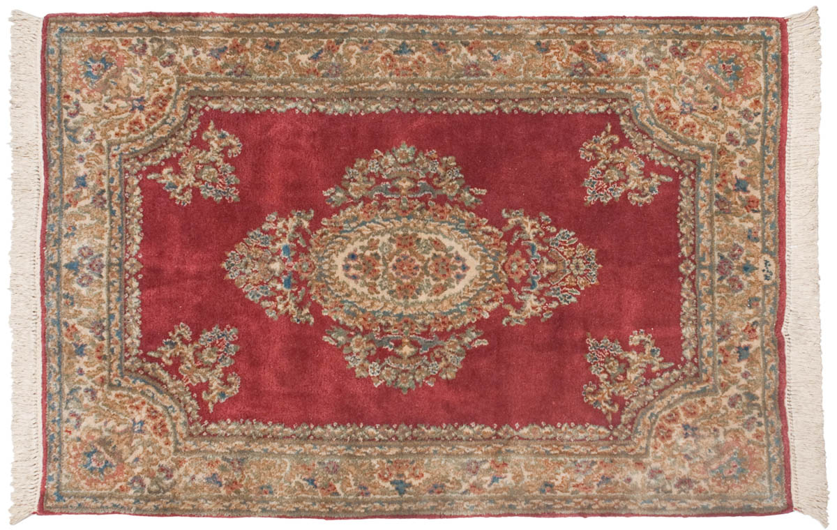 4x6 Persian Kerman Rose Oriental Rug 012306 4x6 Persian Kerman Rose Oriental Rug 012306