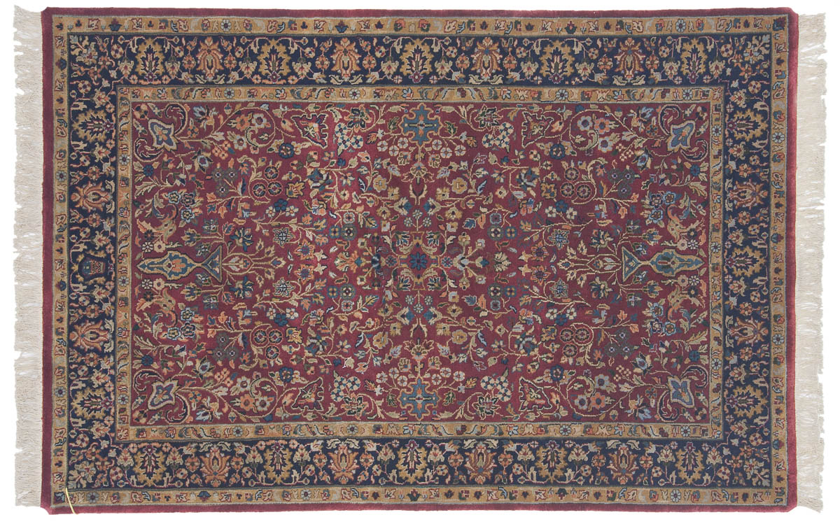 4x6 Sarouk Burgundy Oriental Rug 039065
