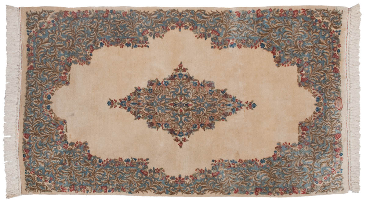 4x7 Persian Kerman Ivory Oriental Rug 012171 4x7 Persian Kerman Ivory Oriental Rug 012171