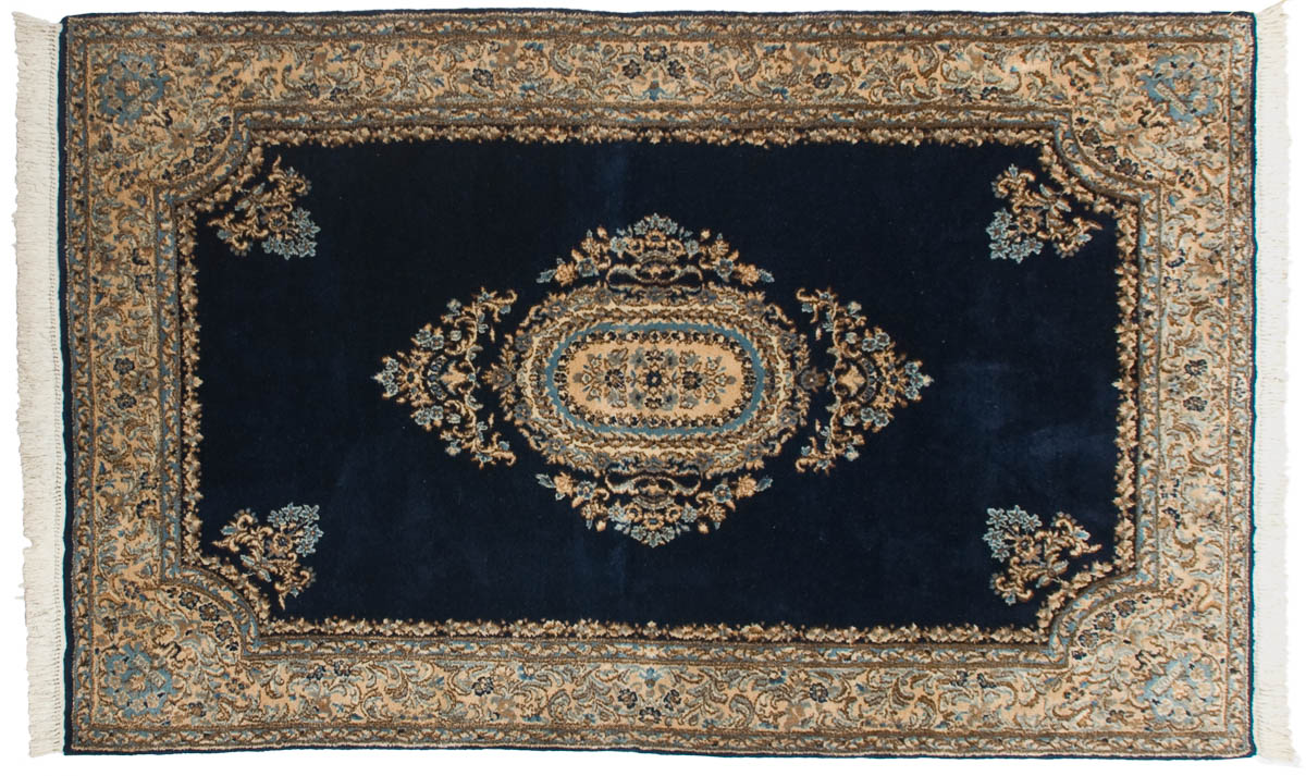 5x8 Persian Kerman Blue Oriental Rug 012313 5x8 Persian Kerman Blue Oriental Rug 012313