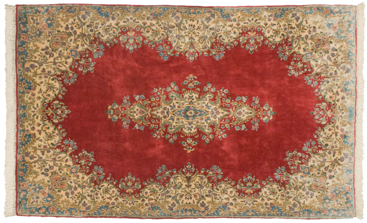 5x8 Persian Kerman Rose Oriental Rug 012273 5x8 Persian Kerman Rose Oriental Rug 012273