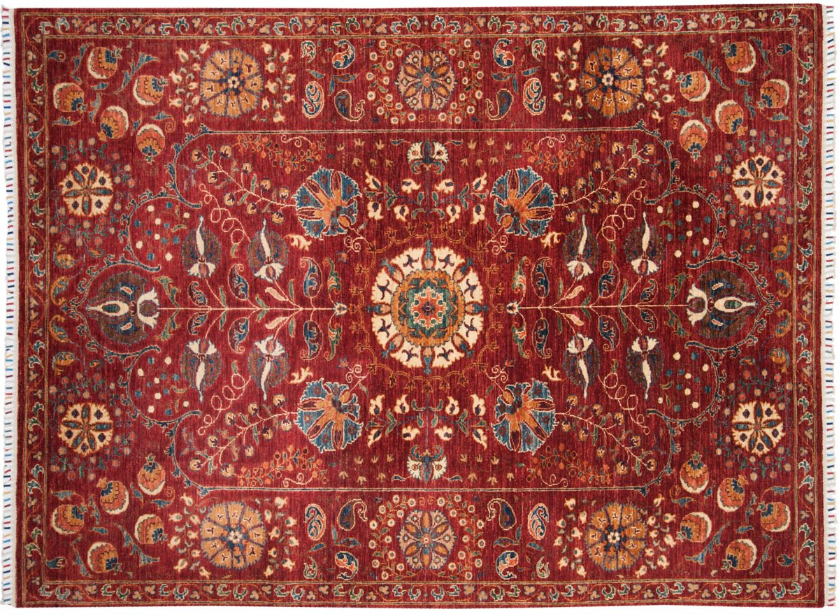 6x8 Kazak Red Oriental Rug 048818 6x8 Kazak Red Oriental Rug 048818