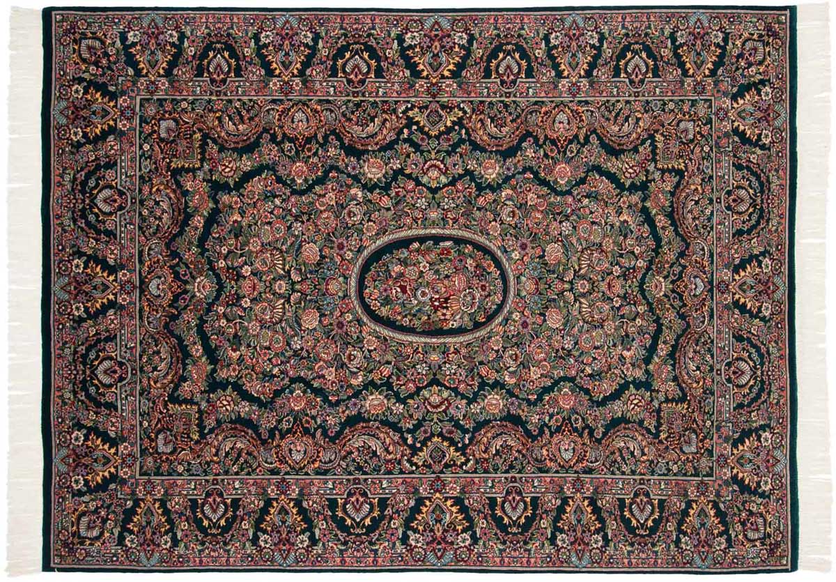 6x8 Aubusson Green Oriental Rug 025735