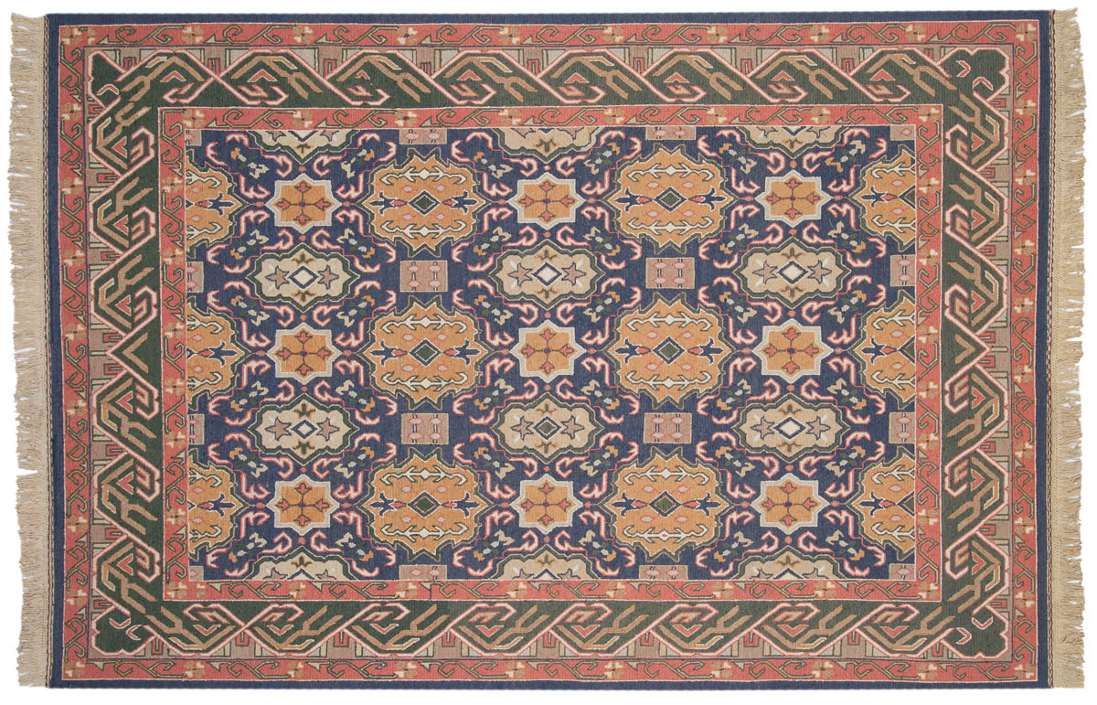 6x9 Agra Blue Oriental Rug 012791