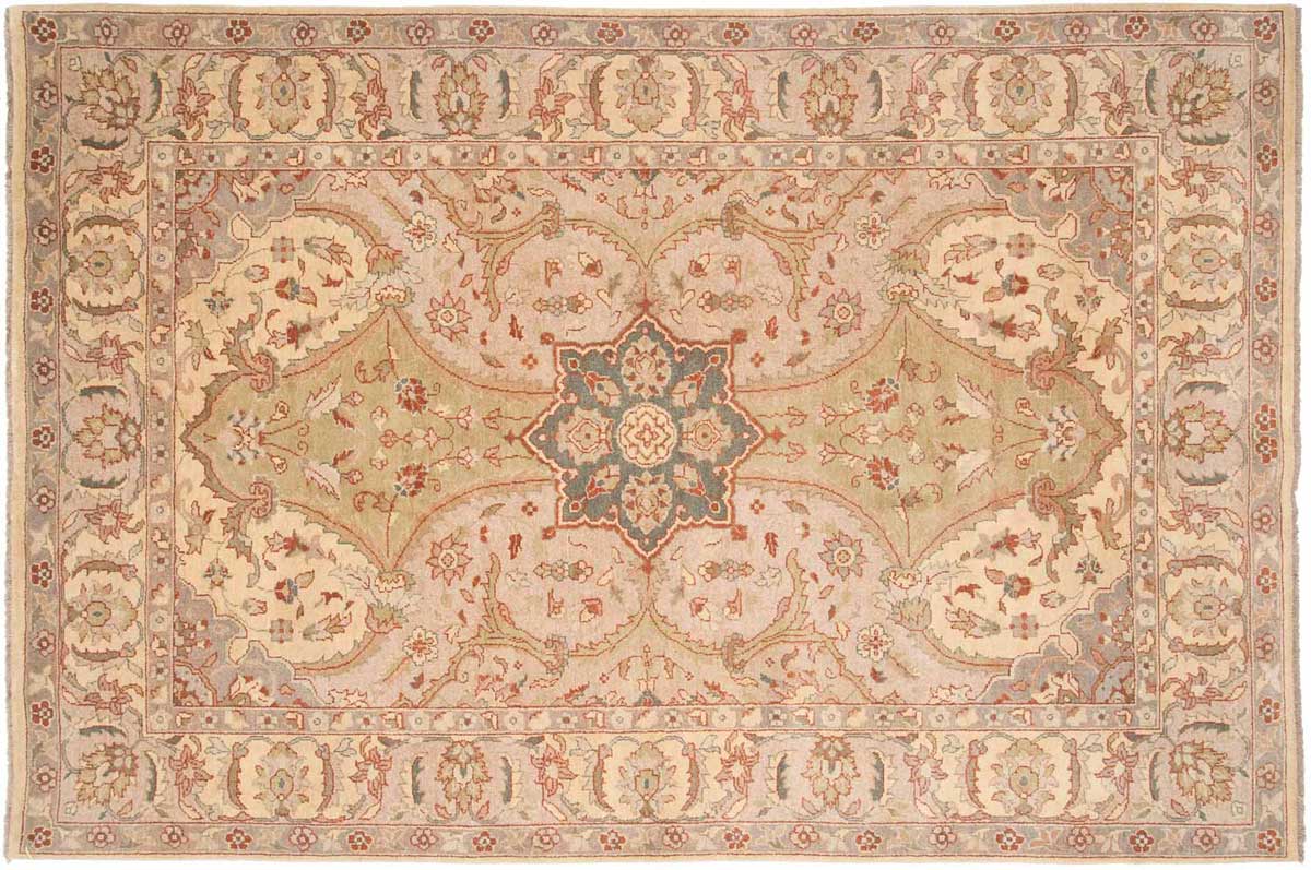 6x9 Agra Gold Oriental Rug 017693 6x9 Agra Gold Oriental Rug 017693
