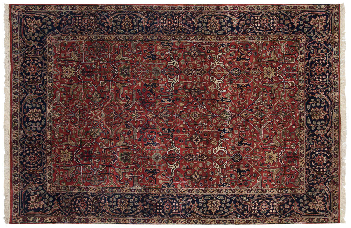 6x9 Agra Rust Oriental Rug 024972