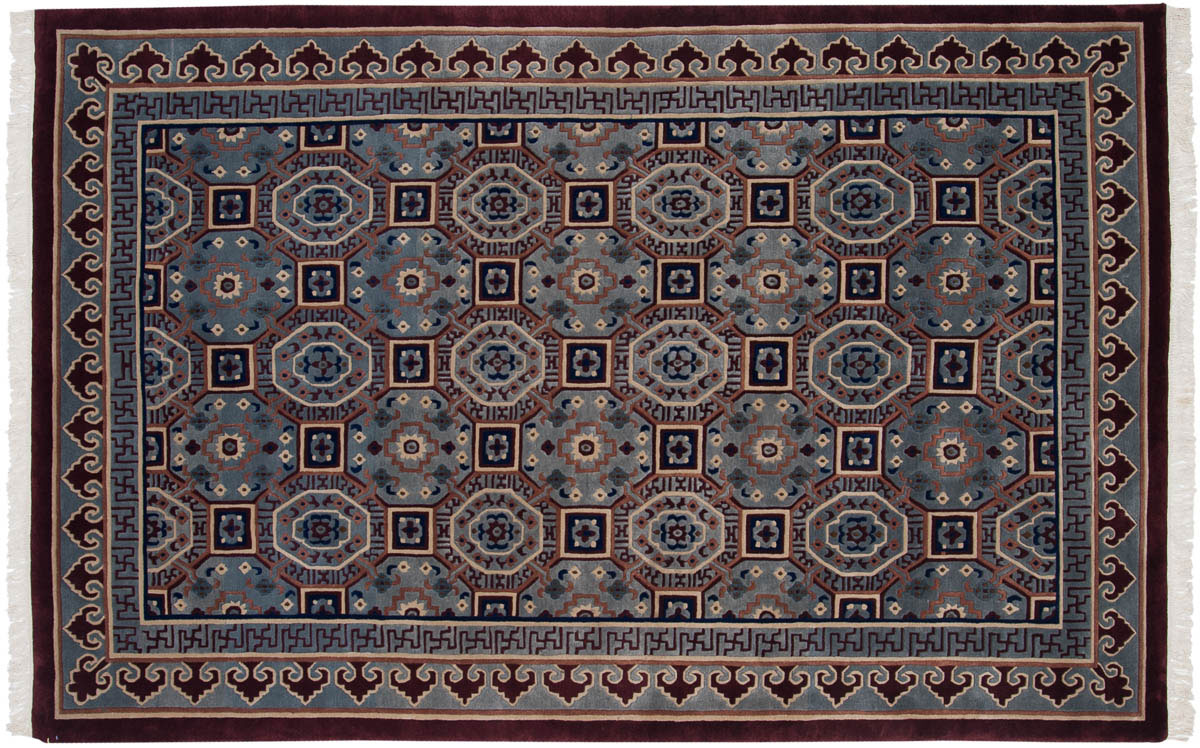 6x9 Arts & Crafts Blue Oriental Rug 037259 6x9 Arts & Crafts Blue Oriental Rug 037259