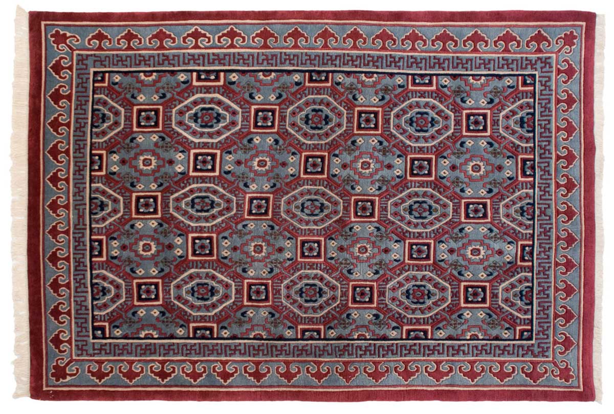 6x9 Arts & Crafts Blue Oriental Rug 036387 6x9 Arts & Crafts Blue Oriental Rug 036387