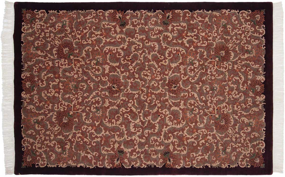 6x9 Arts & Crafts Peach Oriental Rug 038251 6x9 Arts & Crafts Peach Oriental Rug 038251