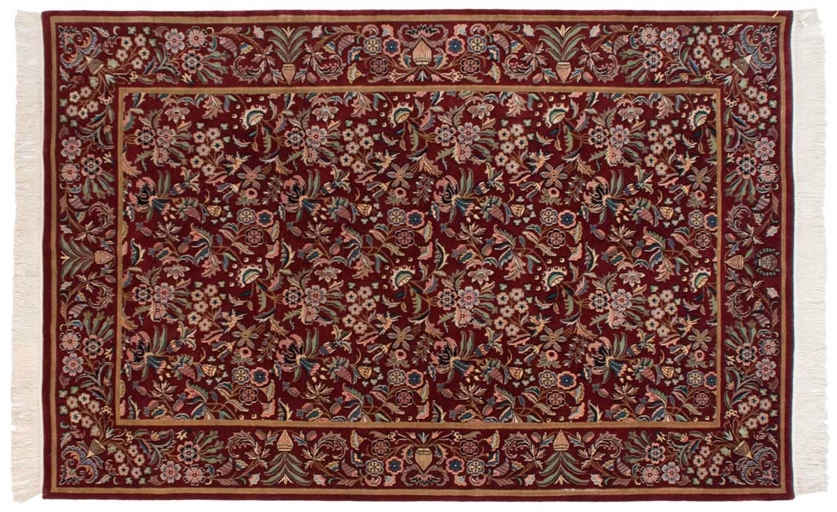6x9 Aubusson Burgundy Oriental Rug 032084 6x9 Aubusson Burgundy Oriental Rug 032084