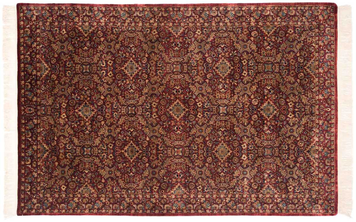 6x9 Aubusson Burgundy Oriental Rug 032138