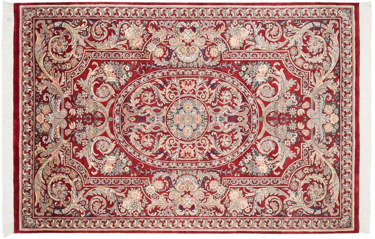 6x9 Aubusson Red Oriental Rug 025973