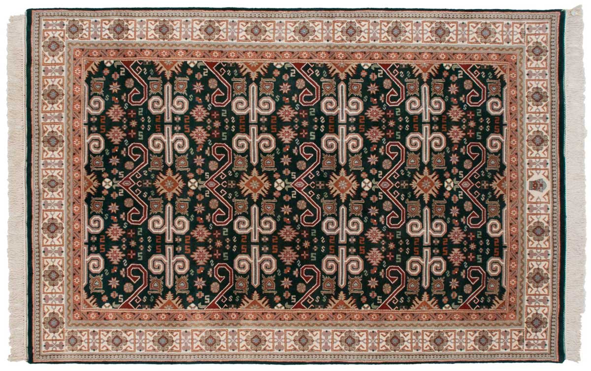 6x9 Caucasian Green Oriental Rug 016679 6x9 Caucasian Green Oriental Rug 016679