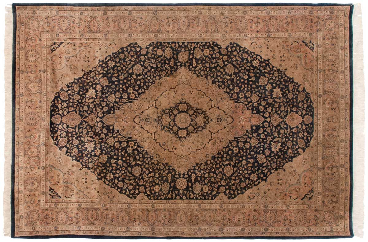6x9 Kashan Blue Oriental Rug 016989 6x9 Kashan Blue Oriental Rug 016989