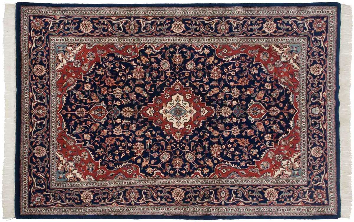 6x9 Kashan Blue Oriental Rug 023589