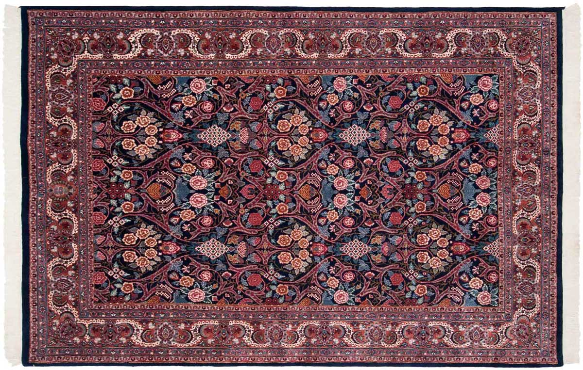6x9 Kashan Blue Oriental Rug 030895 6x9 Kashan Blue Oriental Rug 030895