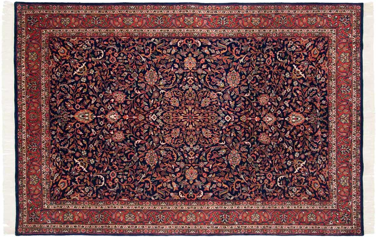 6x9 Kashan Blue Oriental Rug 031349