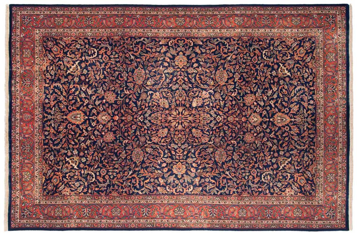 6x9 Kashan Blue Oriental Rug 043258 6x9 Kashan Blue Oriental Rug 043258
