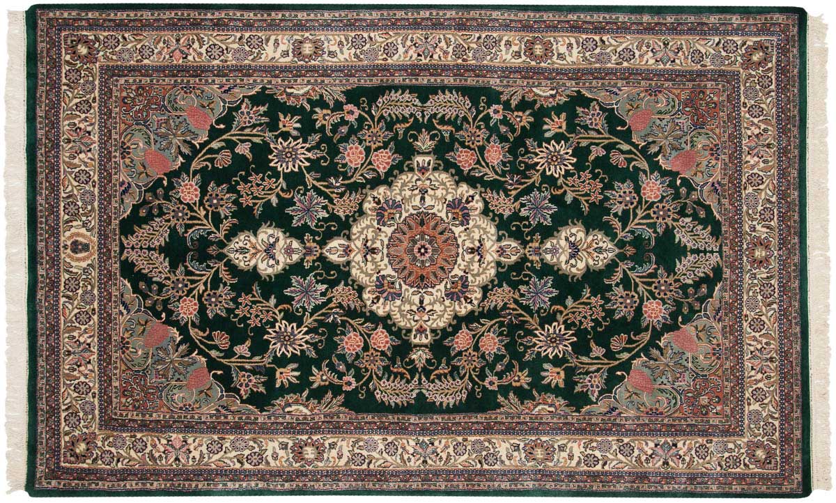 6x9 Kashan Green Oriental Rug 031076