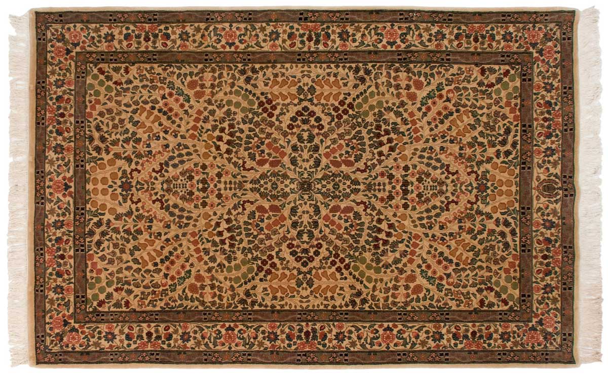 6x9 Kerman Ivory Oriental Rug 031703 6x9 Kerman Ivory Oriental Rug 031703