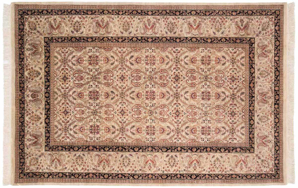 6x9 Kerman Ivory Oriental Rug 038743 6x9 Kerman Ivory Oriental Rug 038743