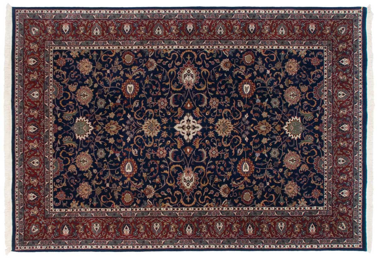 6x9 Meshed Blue Oriental Rug 024915 6x9 Meshed Blue Oriental Rug 024915