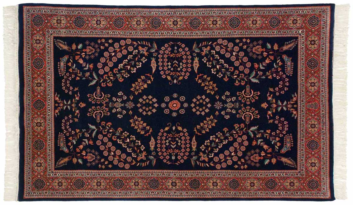 6x9 Sarouk Blue Oriental Rug 031371 6x9 Sarouk Blue Oriental Rug 031371