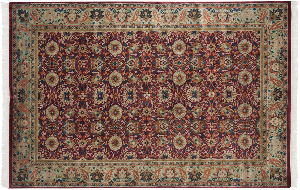 6x9 Sultanabad Burgundy Oriental Rug 037672 6x9 Sultanabad Burgundy Oriental Rug 037672